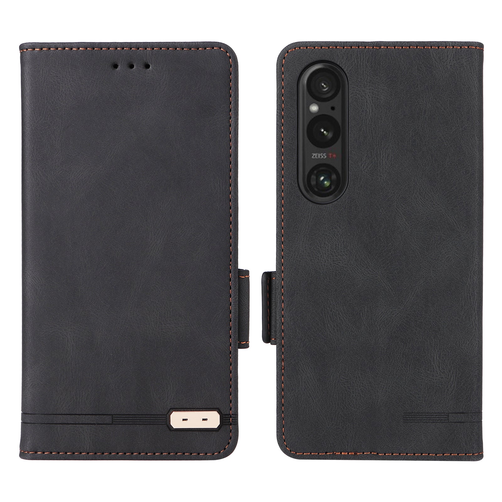 For Sony Xperia 1 VI Phone Case Hardware Decor PU Leather Flip Stand Wallet Cover For Sony Xperia 1 VI Phone Case Hardware Decor PU Leather Flip Stand Wallet Cover